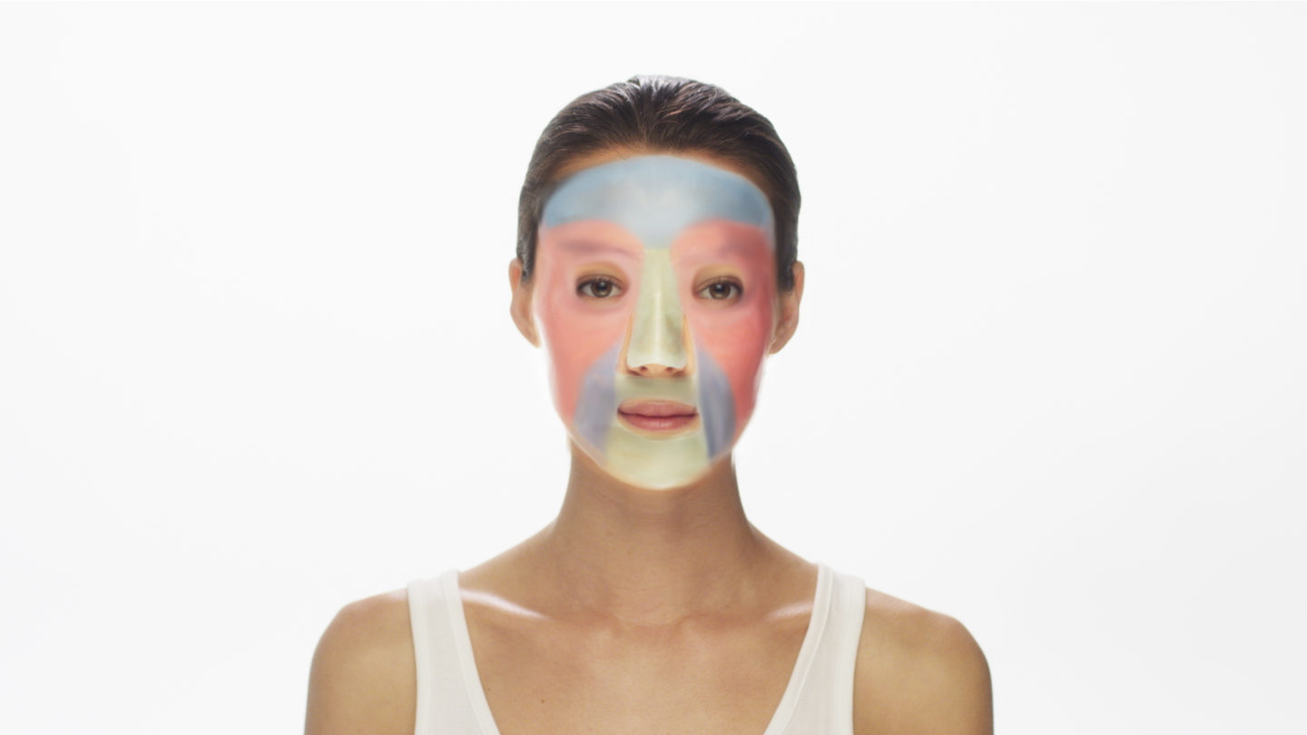 Gesichtsmaske in Gebrauch (Neutrogena)